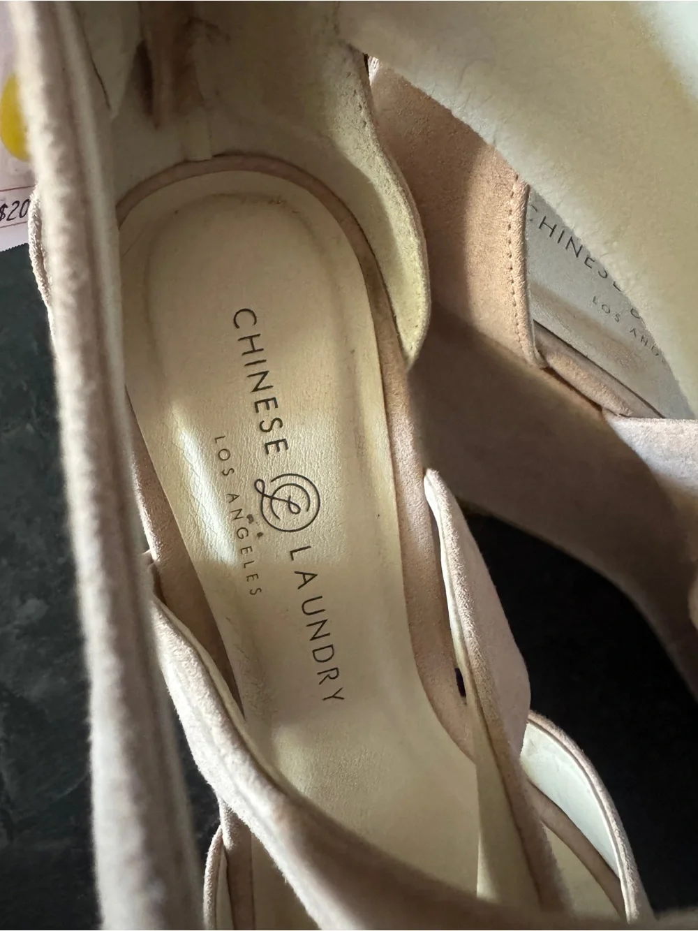 Chinese Laundry | Blush Pink Suede Wedge Sandals | 10